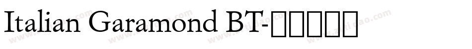 Italian Garamond BT字体转换